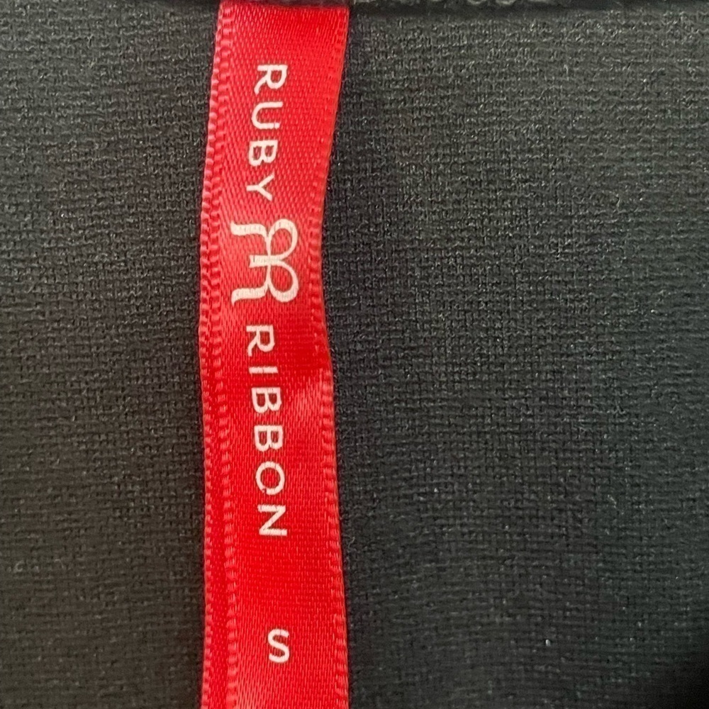 Ruby Ribbon Black Zip Front Ponte Jacket Blazer S… - image 5